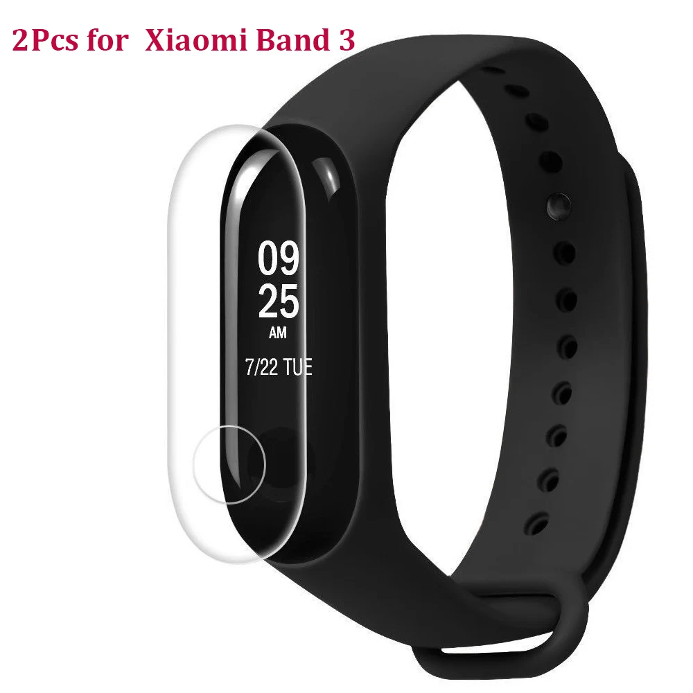 2Pcs Xiaomi Band 3 5 шт. для Xiaomi Mi Band 2 HD прозрачная защитная пленка для экрана Мягкий ТПУ гидрогель Смарт часы браслет защитные пленки - Цвет: 2Pcs Xiaomi Band 3