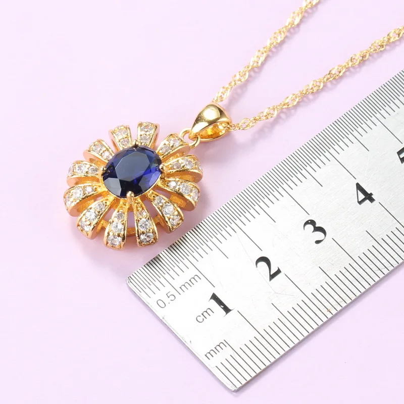 Африканские свадебные аксессуары большие ювелирные наборы золотой цвет синий