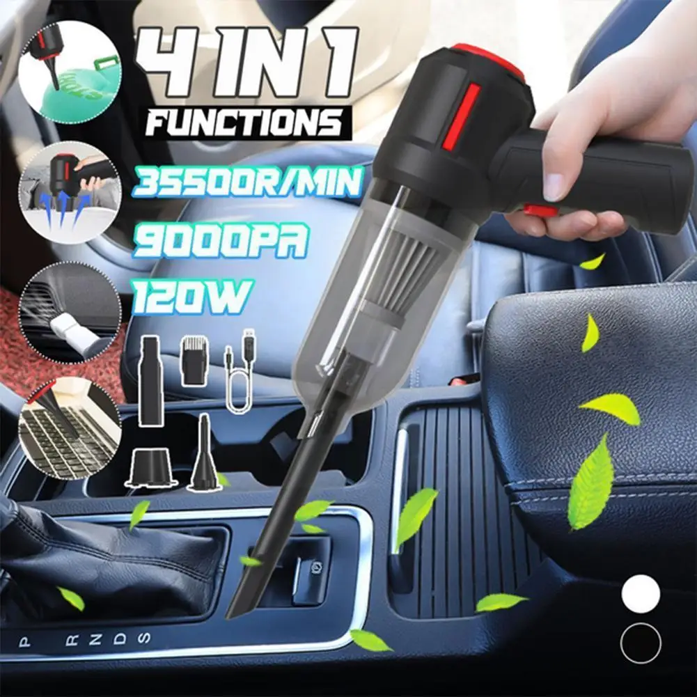 

Handheld Vacuum Cleaner Wireless Compressed Air Duster Rechargeabl Cordless Auto Portable For Car Home Computer Keyboard Cl I2u7
