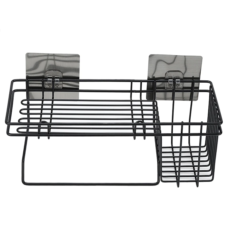 

Metal Kitchen Sink Faucet Shelf Adhesive Sponge Dish Cloth Rack Holder Storage Basket For Soap Dispensers Towels Basket