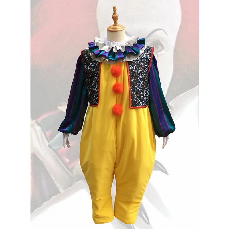 Костюм для косплея пеннивайз Stephen King's It ужасный костюм на Хэллоуин комбинезоны