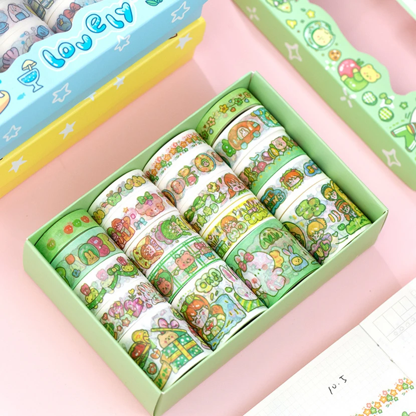 

Клейкие ленты без рисунка на Клейкой Ленте, 20 шт. лента Washi комплект кавайные этикетки Скрапбукинг Материал Papeterie Autocollant милый лента фарфор ...