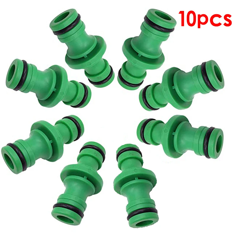 sprinkler winterization kit 10PCS Double Male Hose Connectors Garden Water Irrigation Connector Joints Pipe For 1/2 inch Hose Tap Branch Connector raised bed drip watering kit