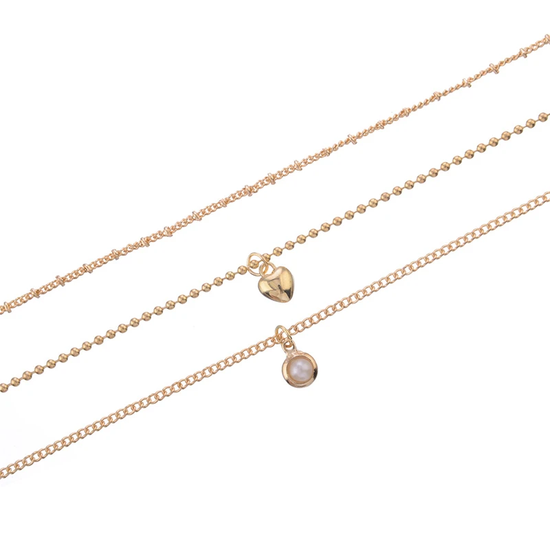 3 шт./компл. браслет на щиколотку набор в стиле Бохо ювелирных цепочек любящее