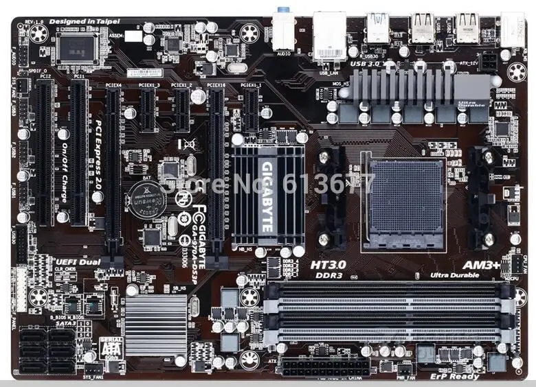 Материнская плата Gigabyte системные платы GA 970A DS3P Socket AM3/AM3 + DDR3 32 Гб 970 материнская для
