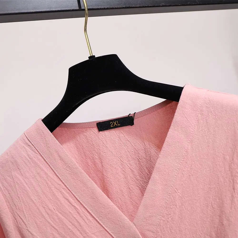 5XL 6XL Плюс размер осеннее женское платье повседневное с v-образным вырезом с эластичной резинкой на талии длинное платье гофрированное женское платье большого размера с длинным рукавом