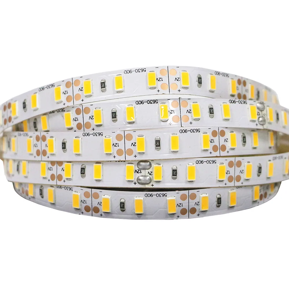 LED Strip 5630 SMD 120LEDs/m 5M 300/450/600 Leds DC 12V High Bright Flexible Rope Ribbon Tape Light Warm White / Cold | Освещение