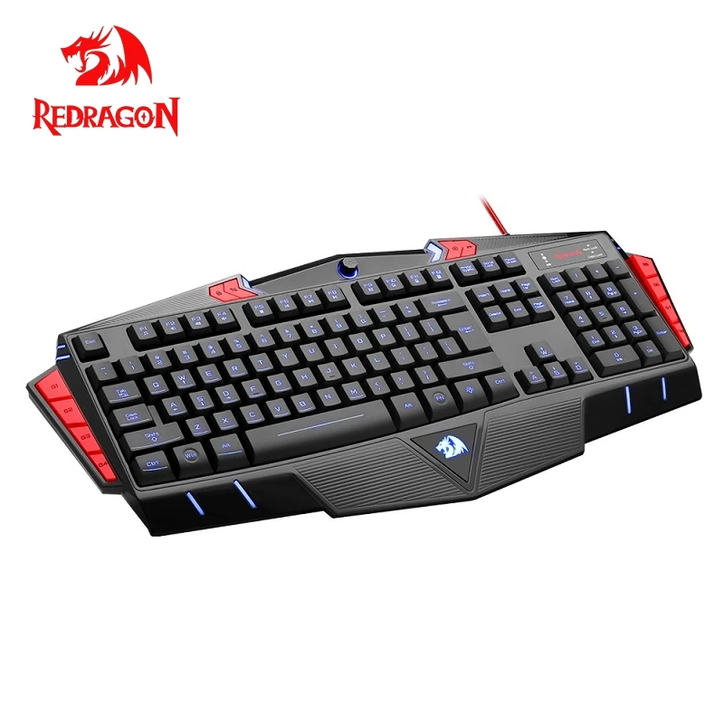 Игровая мембранная клавиатура Redragon K501 с USB эргономичный 7 цветов светодиодный