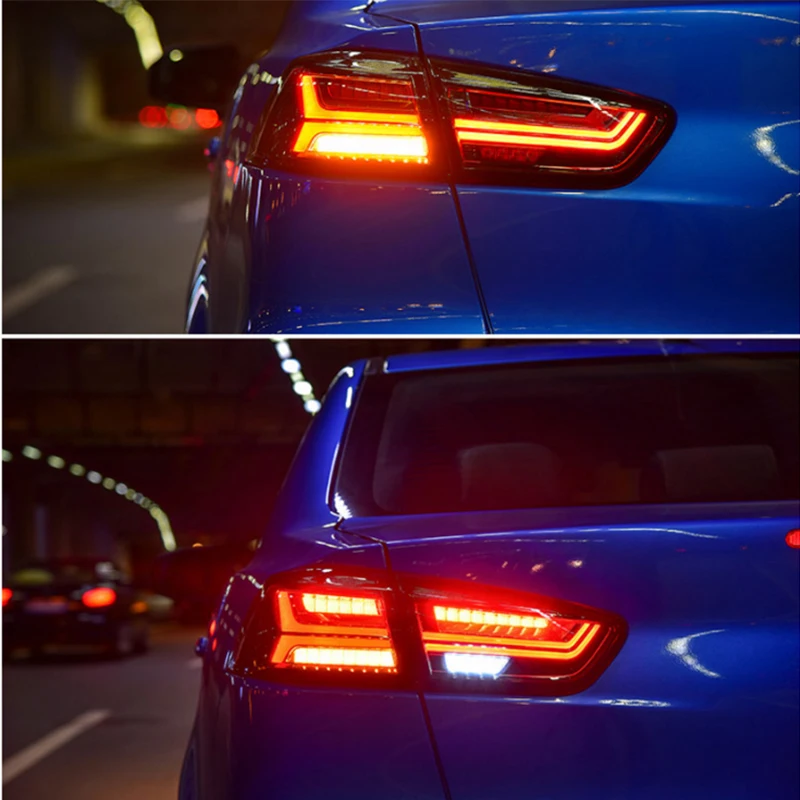 

Car Rear LED Tail Brake Light for Mit-subishi Lancer EVO EVOx 2008-2017 Red Shell Lamps Signal LED DRL Stop Rear Lamp Accessori
