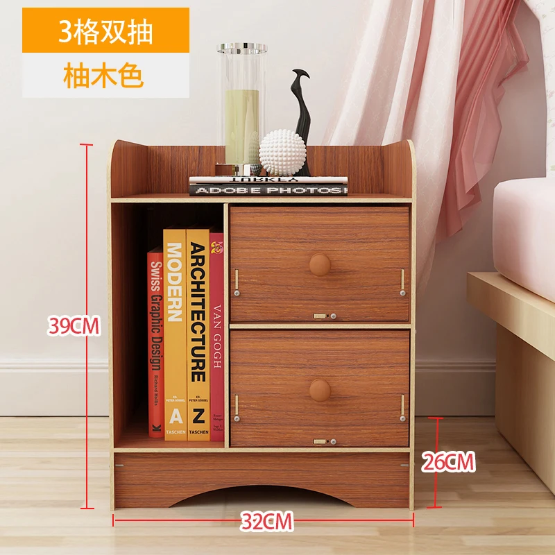 

Simple Small Dormitory Receive Special Storage Cabinet Solid Wood Mini Bed Contracted And Contemporary Bedroom Nightstand