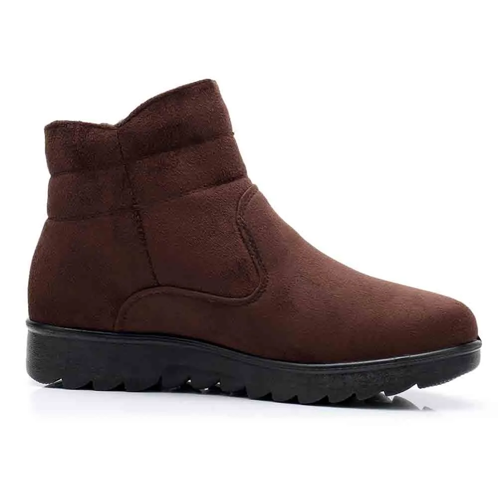 Популярные Зимние Теплые ботильоны SAGACE на каблуке для женщин среднего возраста