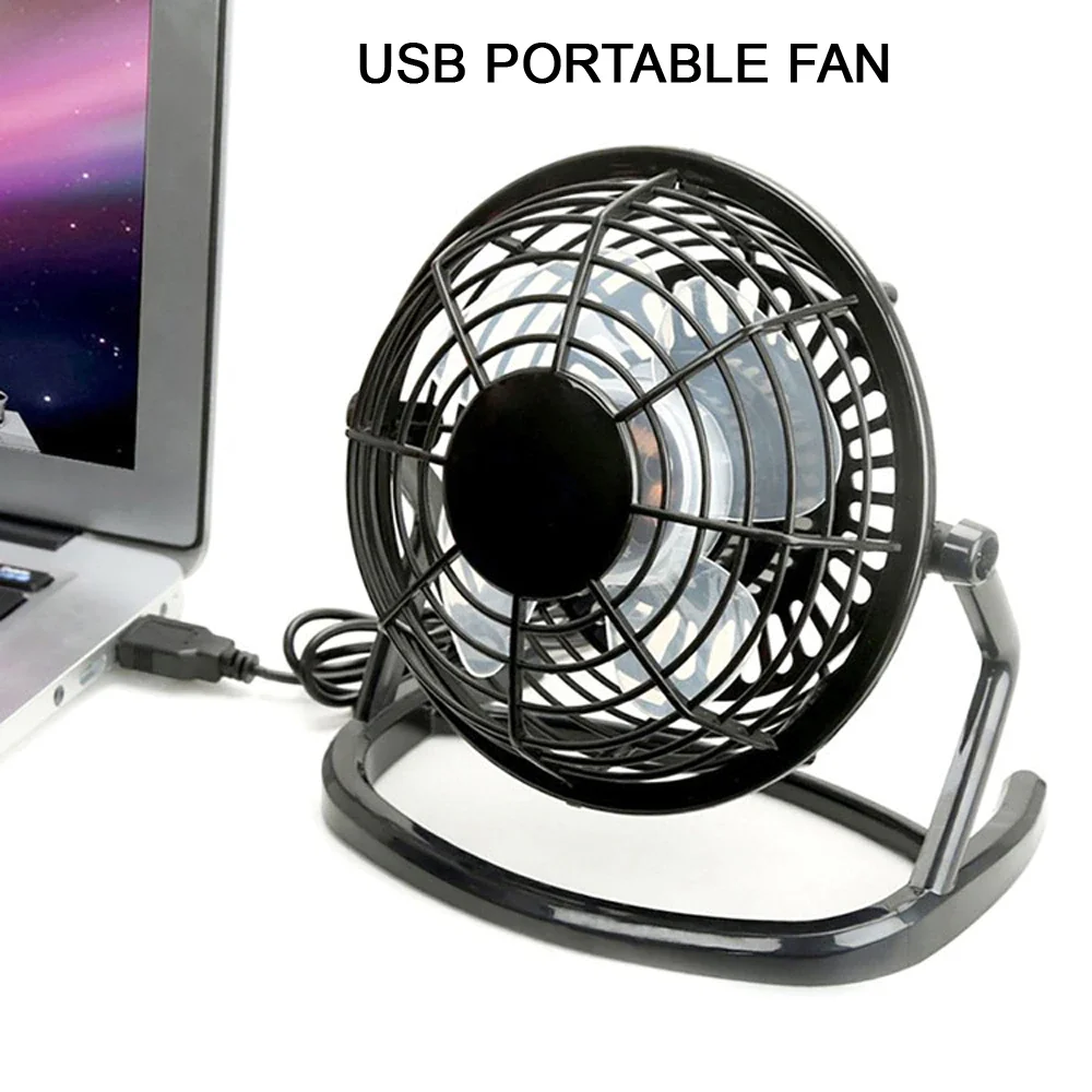 

Mini Desktop Fan Portable Cooler USB Mini Fan Small 4 Blades Cooling Fan DC 5V Operation Super Mute Silent PC Laptop Notebook