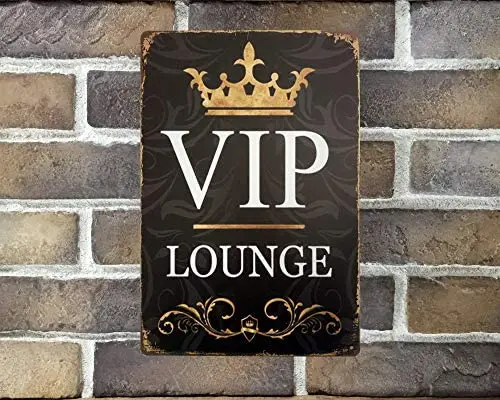 

VIP Lounge Vintage Tin Sign Wall Retro Metal Bar Pub Poster Metal Signs