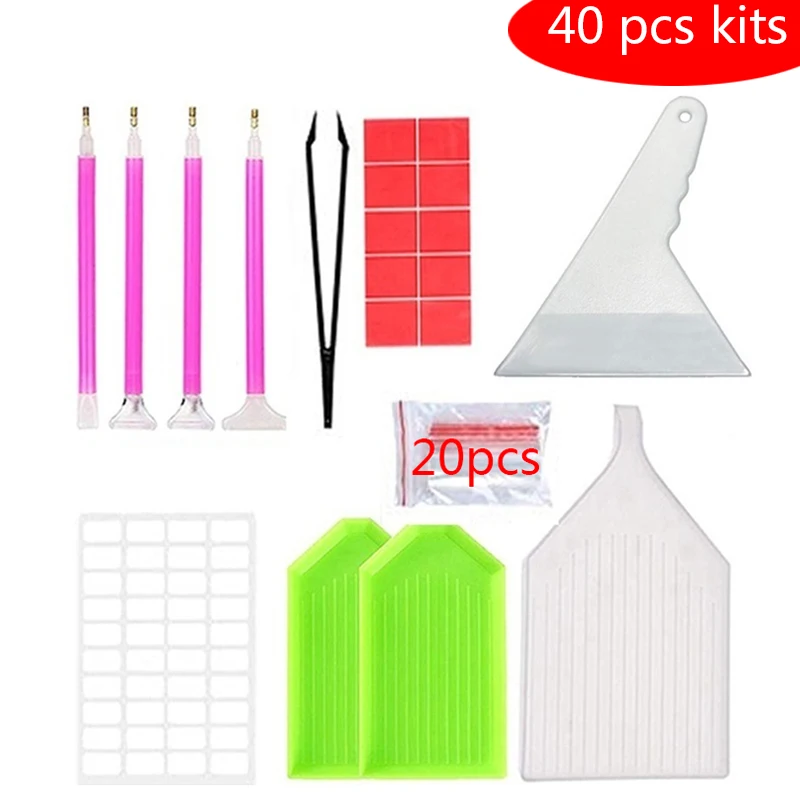 

5D Diamonds Painting Tools and Accessories Kits with Diamond Painting Roller and Diamond Embroidery Box for Adults or Kids