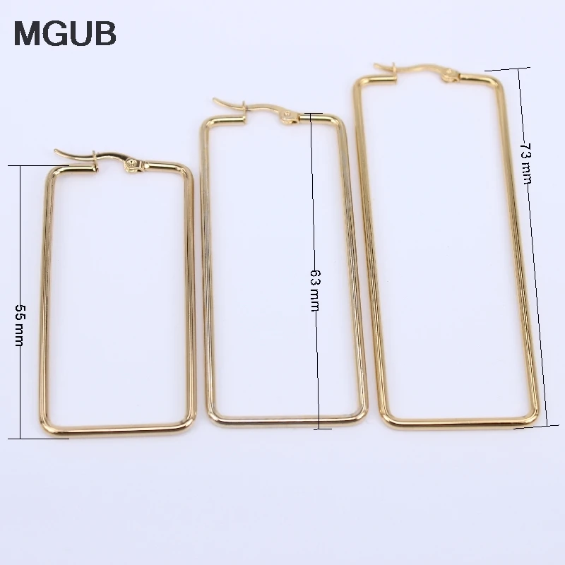 Серьги в виде колец геометрической формы из нержавеющей стали 53 мм 63 73 Диаметр