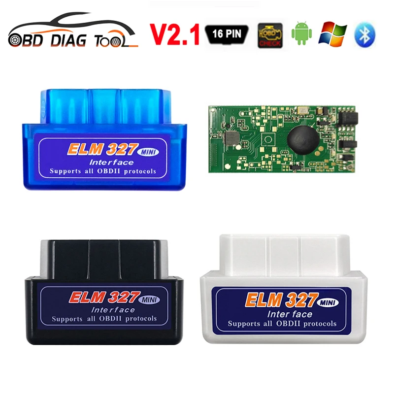 Считыватель кодов OBD2 Super ELM327 V2.1 BT для Android Torque Высокое качество Mini ELM 327 OBD OBDII