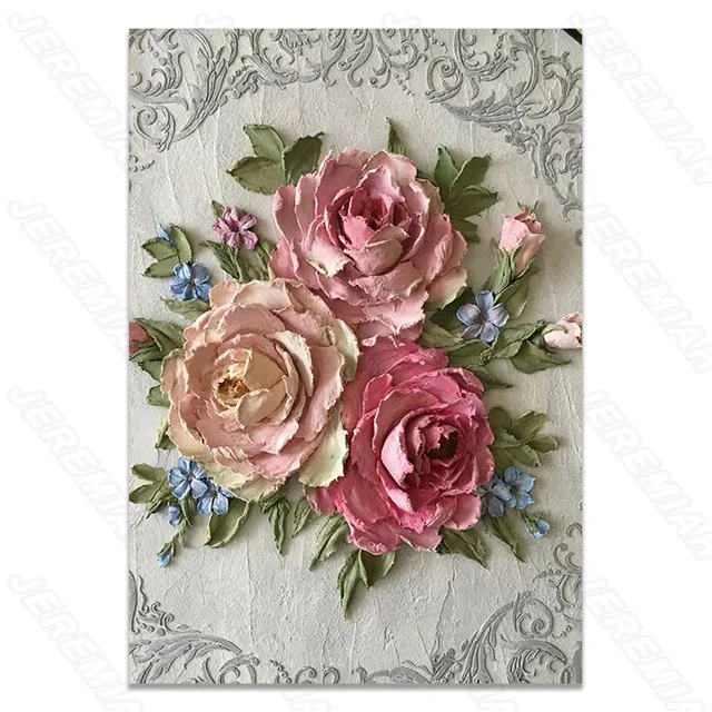 

Colorful Rose Flower Peony Flower Landscape Poster Nordic Style Wall Canvas Canvas Print Painting Modern Living Room Decoration