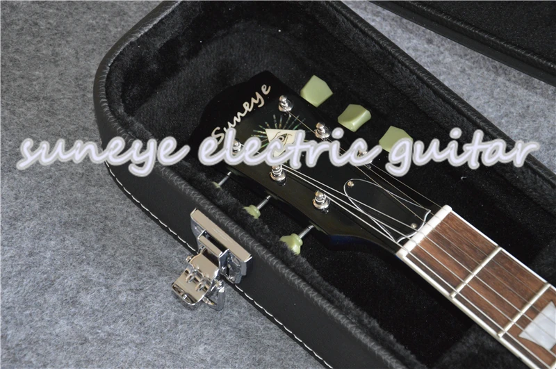 Suneye стандартная электрогитара твердая гитара из красного дерева корпус