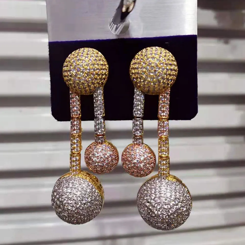 

Женские серьги-шарики GODKI MAXI BOLD Tricolor Disco, богемные геометрические Висячие Серьги Brincos, модные ювелирные изделия DIY