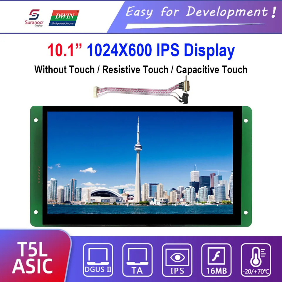 Интеллектуальный дисплей Dwin T5L HMI DMG10600C101_03W 10 1 дюймов 1024X600 IPS ЖК модуль резистивная