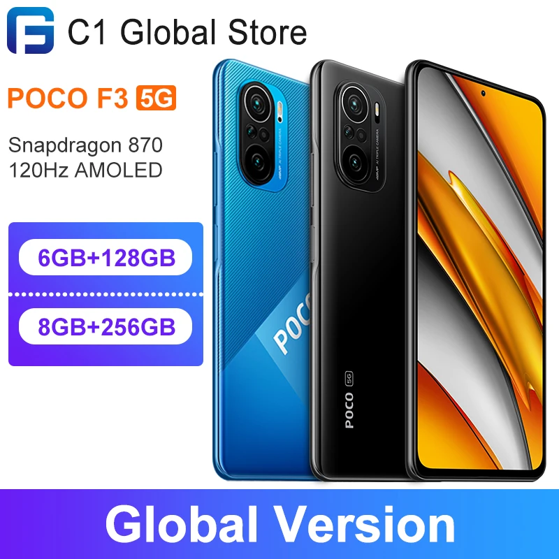 NEW Global Version POCO F3 5G Smartphone 128GB/256GB Snapdragon 870 Octa Core 6.67