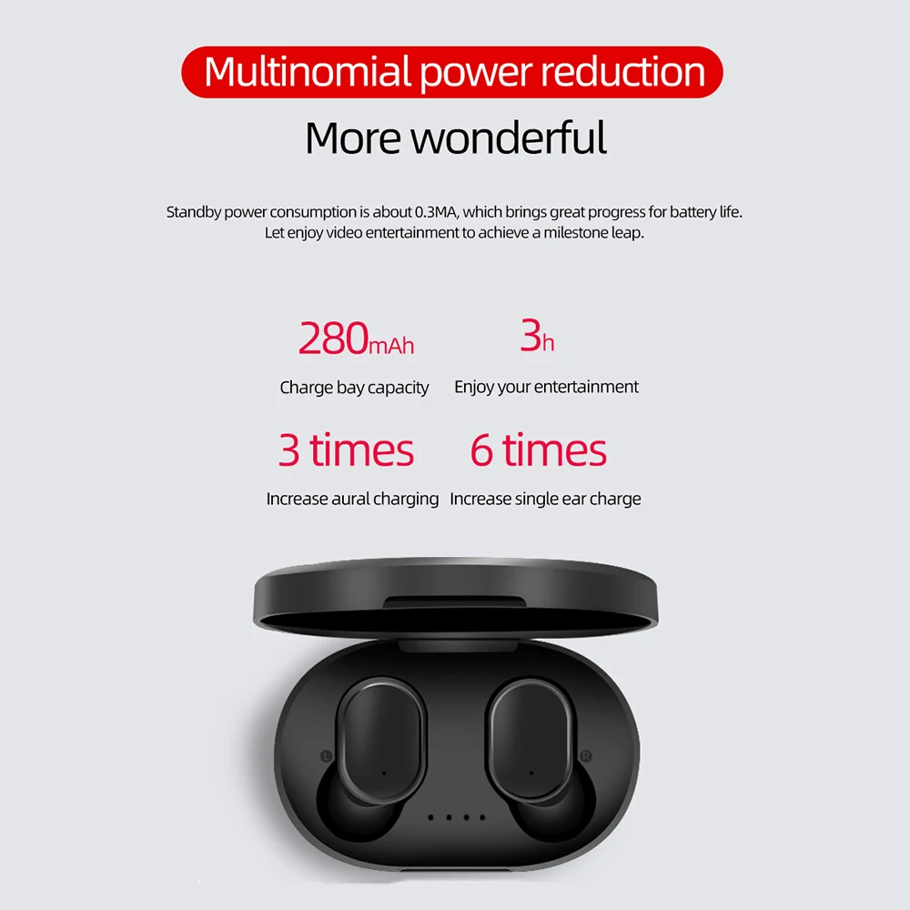 VTIN A6S TWS Bluetooth 5 0 наушники для Redmi Airdots Беспроводные с шумоподавлением Микрофон huawei