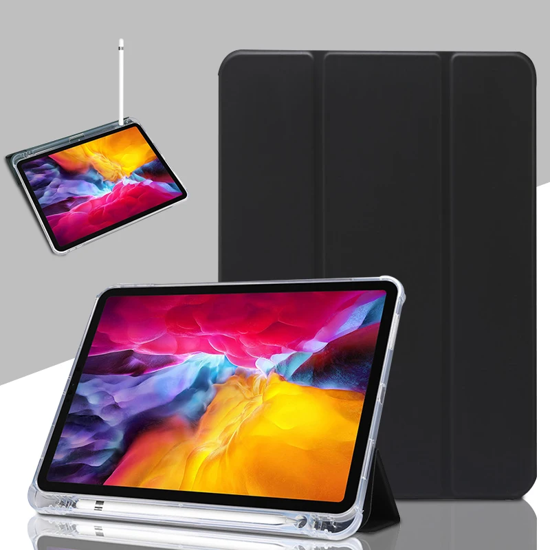 

Smart Tri-Fold Silicone Cover for iPad 7th Generation Case 10.2 inch 2019 A2198 Case Skin Shell for Funda iPad 10|-f-|2 10 2 ''