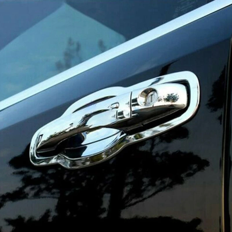

8Pcs Door Handle Bowl Trim Panel Car Styling with Car Chrome Side Door Rearview Mirror Cover