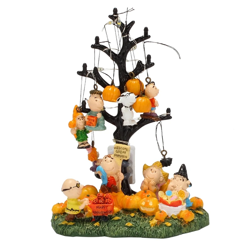 

Halloween Tree Pumpkin Decor It's The Great Pumpkin Halloween Tree With LED Light Ornaments For Tree Indoor Decorations