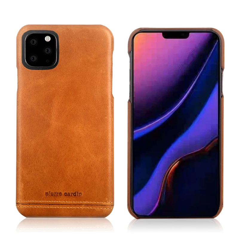 Чехол из натуральной кожи для iPhone 11/Pro/Max, роскошный жесткий защитный чехол для iPhone 11 Pro Max