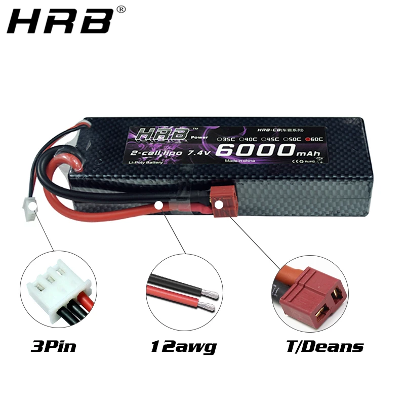 жесткий чехол hrb rc lipo battery 2s 3s 4s 74 v 111 v 6000mah 7000mah 5200mah 50c 60c