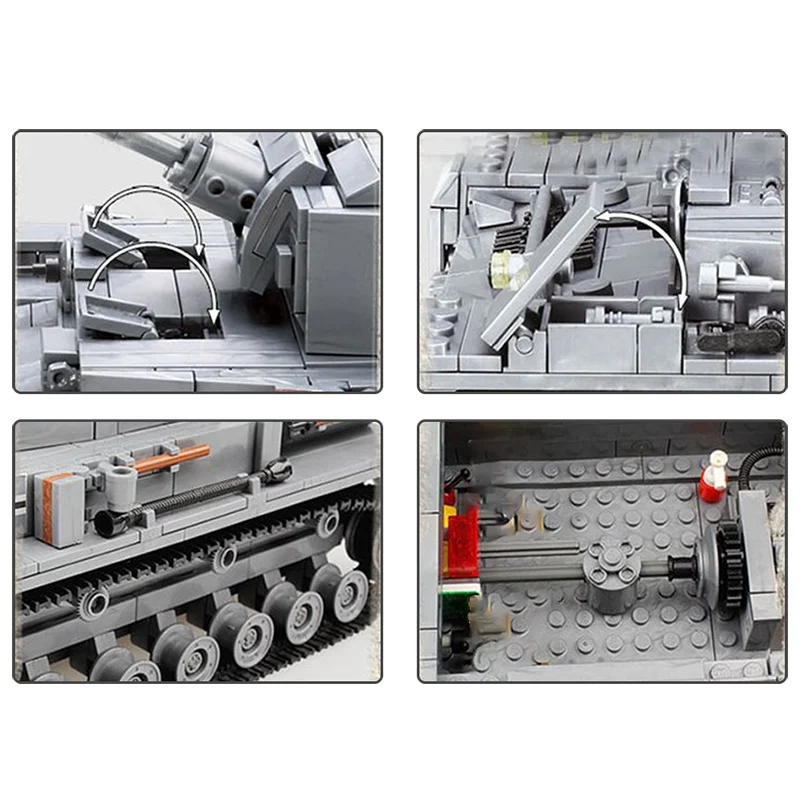 

Creator Blocks High-tech Compatible WW2 Military Tiger Tank Weapons Armored Vehicle Bricks Toys For Children Boys