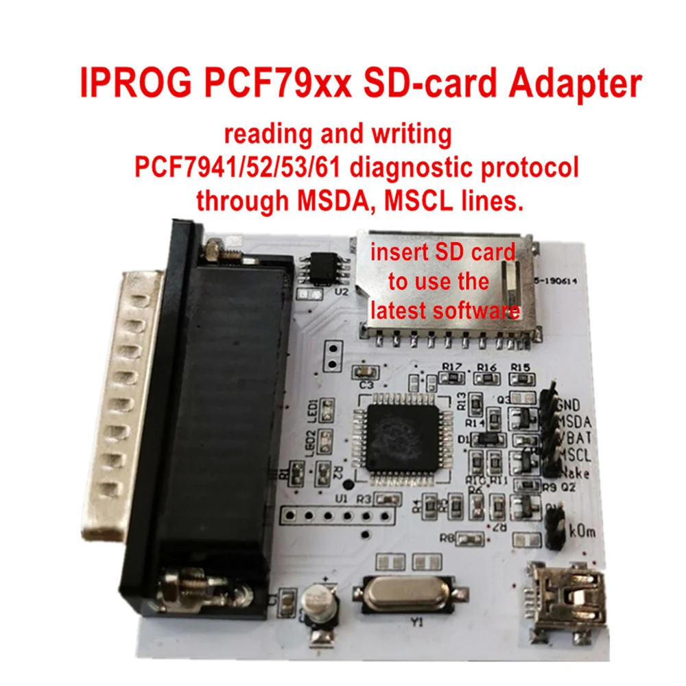 PCF79XX Новейший Iprog+ V80 Pro программист поддержка IMMO+ коррекция пробега+ сброс подушки безопасности до года Замена Carprog/Tango/Digiprog - Цвет: PCF79XX