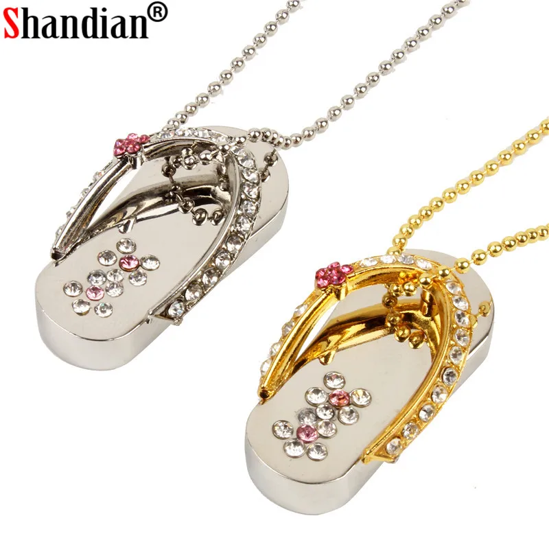 SHANDIAN/тапочки с металлическими кристаллами USB флеш накопитель Карта памяти usb 4 ГБ 8
