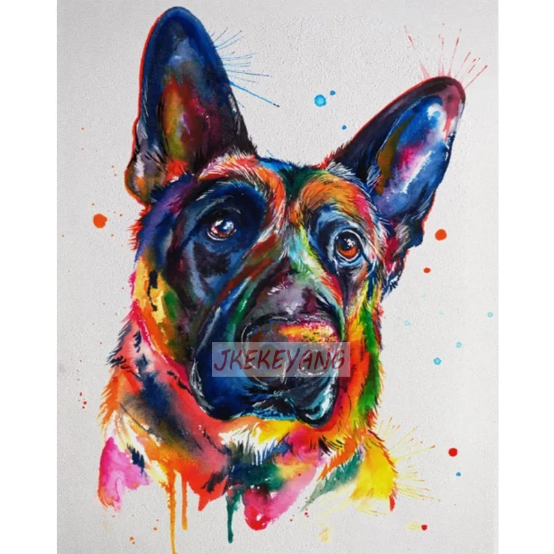 Алмазная живопись 5D &quotсделай сам&quot полный квадратный рисунок собака акварелью