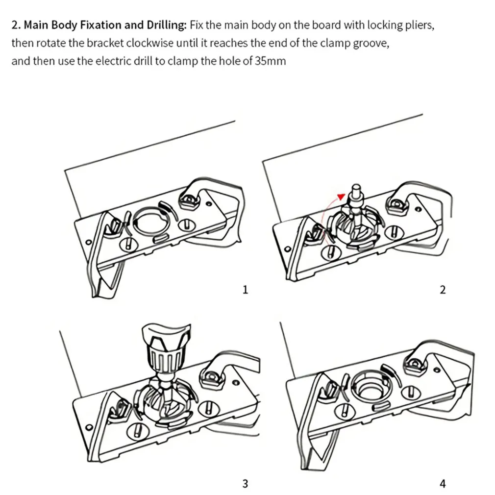 

Cup type concealed hinge clamp guide hole template 35MM Hinge Boring Drill Drilling Set Door Hole Tools