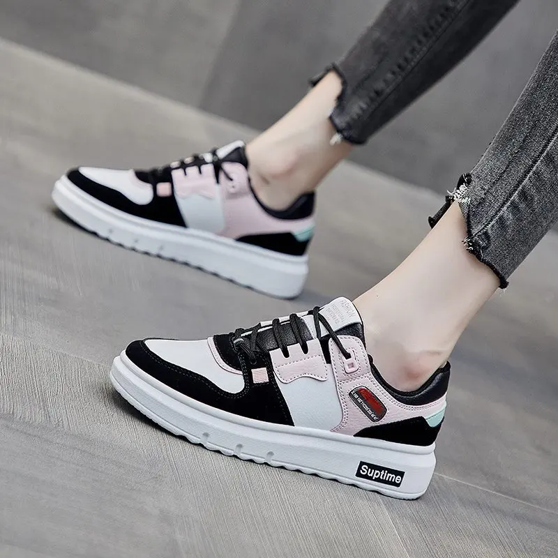 

2020 Spring White Shoes Women's New Style Versatile Fashion Korean Students Casual Thick Bottomed Breathable Low Top Sneakers