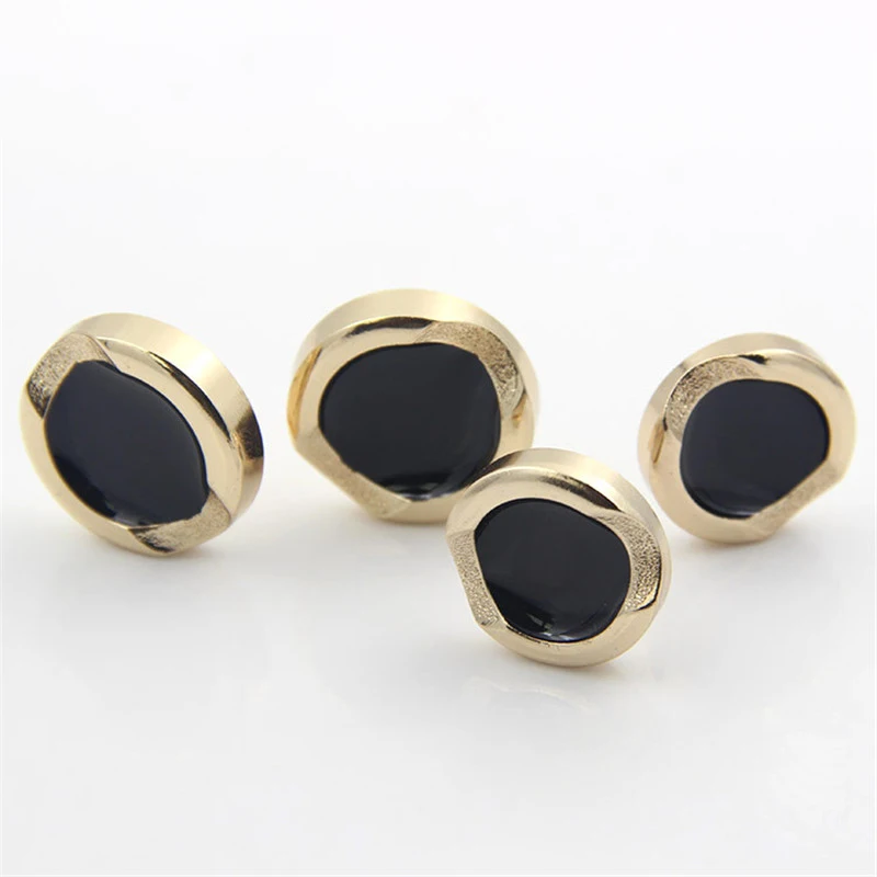 10X черная Золотая Металлическая пуговица пальто костюм куртки модная Costura Кнопка