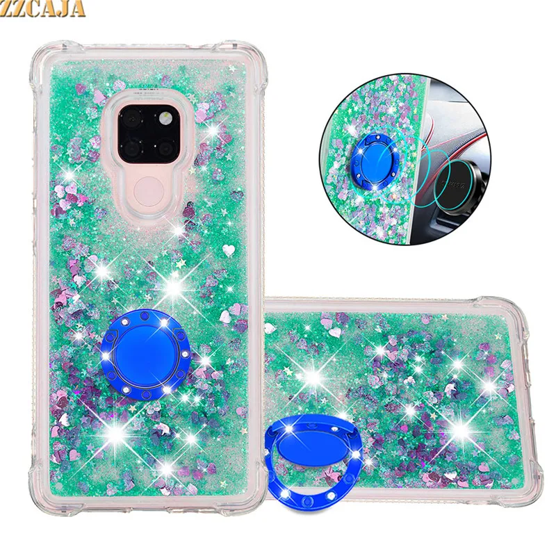 Ударопрочный Магнитный Блестящий зыбучий песок для Huawei Mate 30 20 10 Pro P30 P20 P10 P Smart 2019 P9