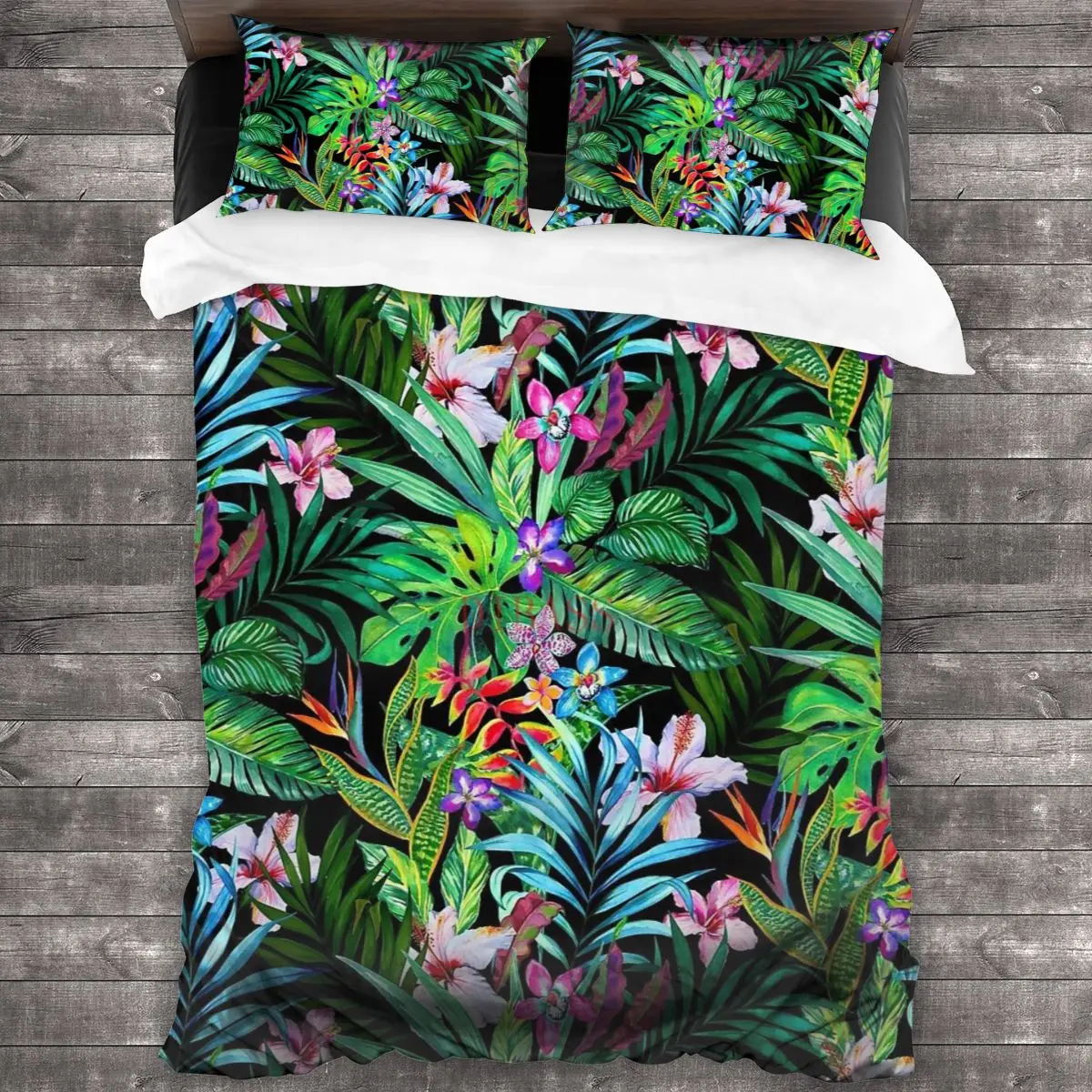 

Tropical Fest 100%Pure Cotton Comforter Set with 2 Pillowcase,Soft Microfiber Duvet Cover Set, Bedding Sets Bed Set