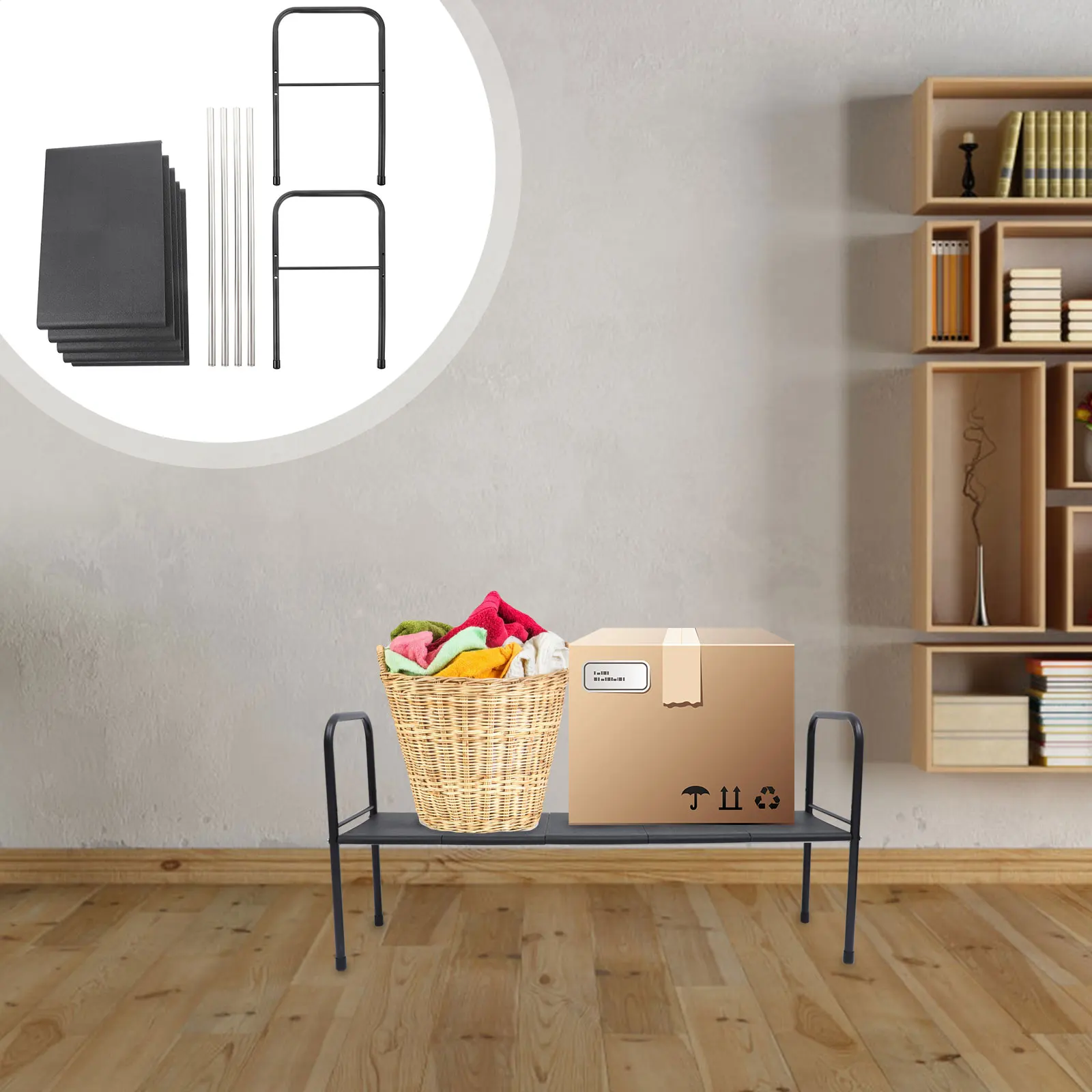 

1 Set of Home Storage Rack Kitchen Utensils Organizing Rack Floor-type Shelf