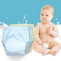1pcs baby nappy pants reusable pure color waterproof baby diaper pants cotton breathable infant training pants