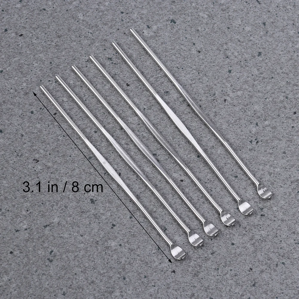 

6pcs Stainless Steel Earpicks Curette Ear Cleaner Ear Wax Remove Tool