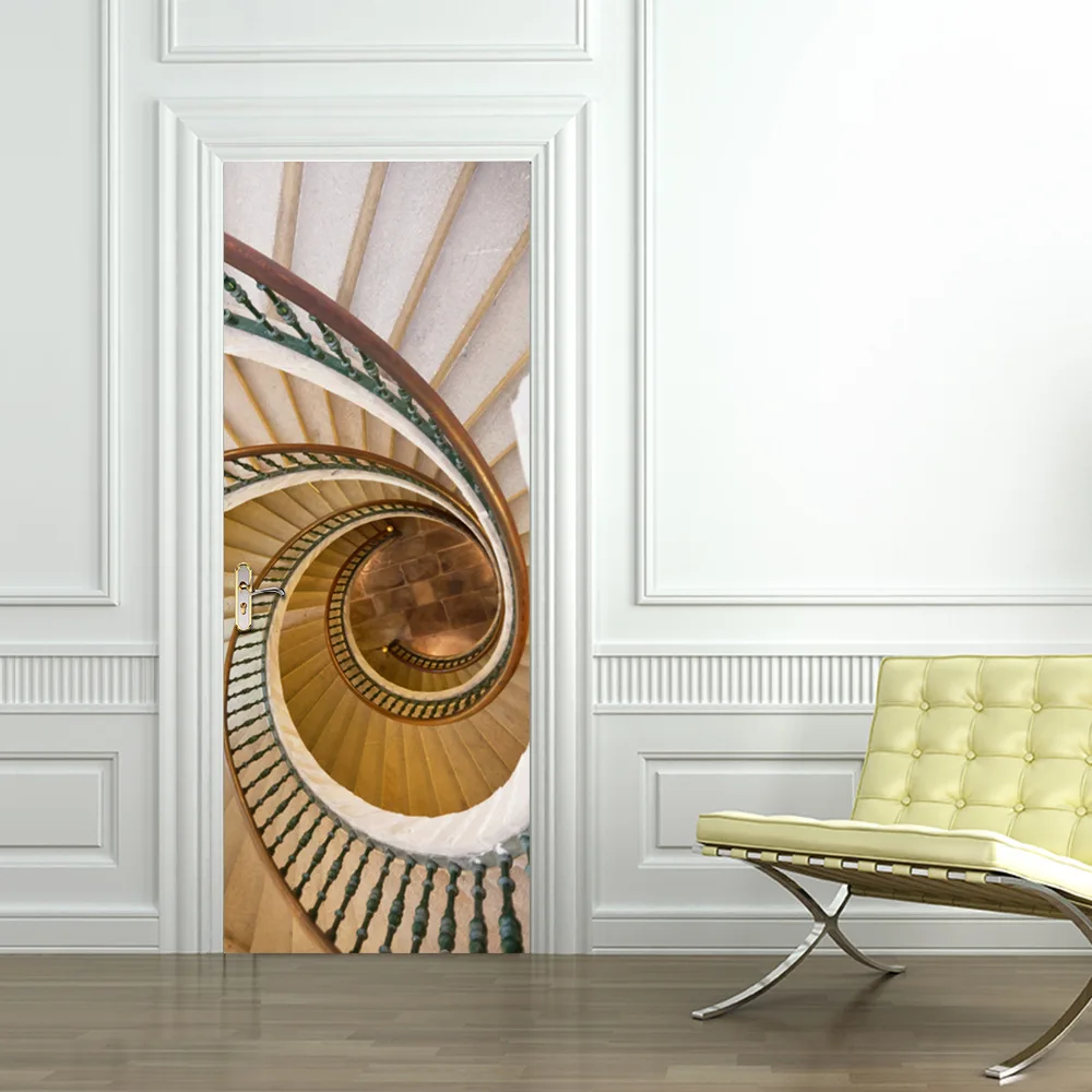 Стикер на спирали для лестницы здания двери художественная картина стикер дверь