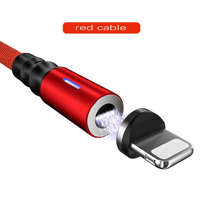 1,2 M 3A Магнитный usb-кабель для быстрой зарядки данных для iPhone Xs Max Magnet charger Micro USB type C кабель для samsung S10 plus - Цвет: Красный