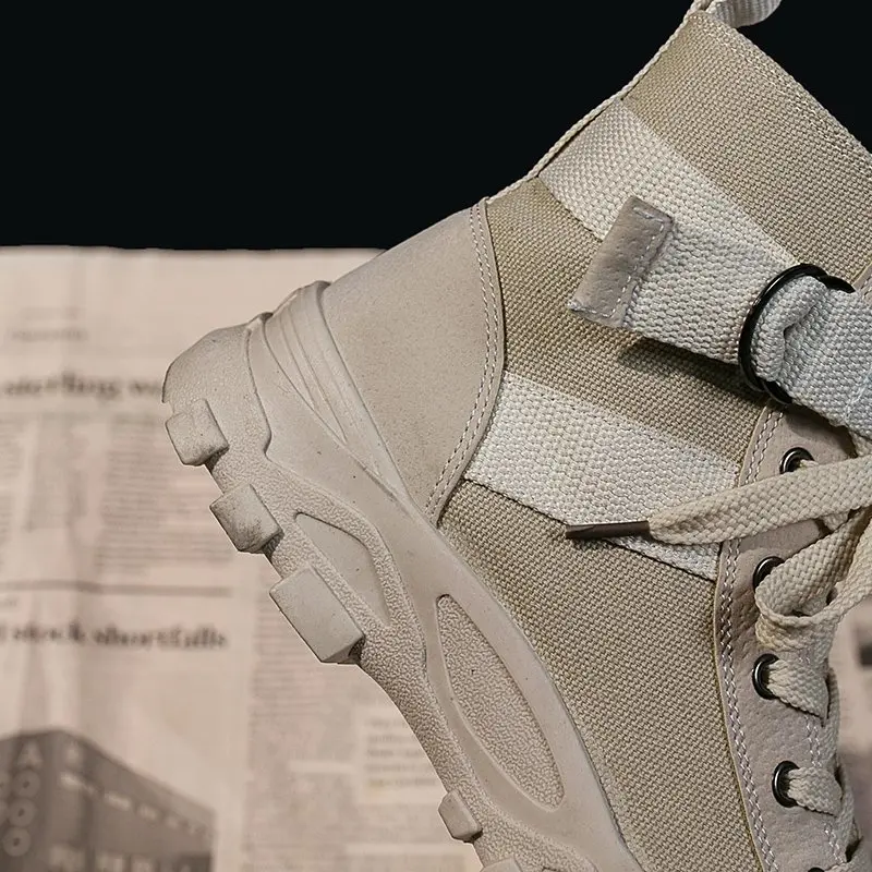 Женские ботинки на плоской платформе в байкерском стиле Сезон осень Модные Martens