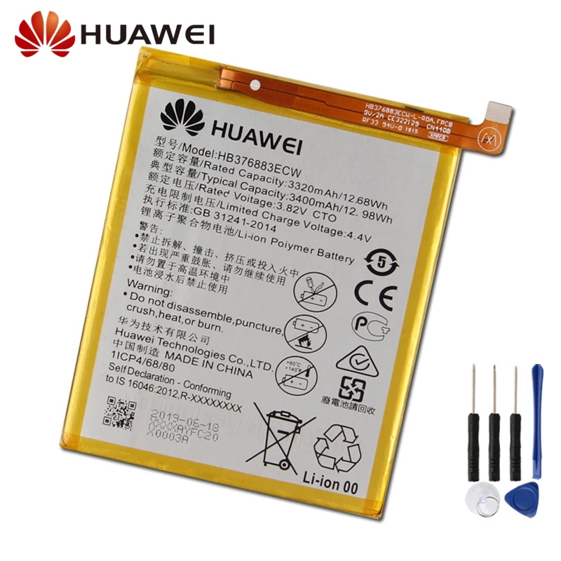 Оригинальная Замена телефон Батарея для huawei P9 плюс VIE-AL10 VIE-L09 VIE-L29 HB376883ECW Authenic Перезаряжаемые Батарея 3400 мА-ч