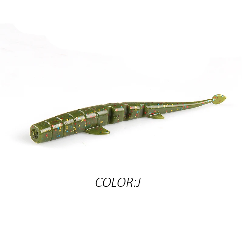 J BEARKING UNAGI Slug Soft Lures 64mm 88mm Fishing Artificial Lures Silicone Bass Pike Minnow Swimbait Jigging Plastic Baits Worm - Цвет: J