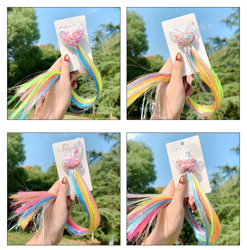 2020 1 шт детский красочный парик заколки для волос аксессуары Дети девушки