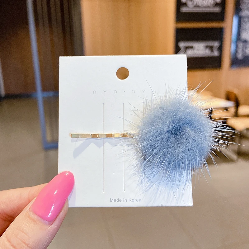 

[Xwen] New Autumn Winter Girl Plush Soft Cute Hairpin Word Clip Headdress Kids Hair Ornament Fashion Hair Accessories OH2256
